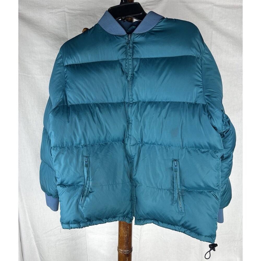 Vintage 1993 REI Down Puffer Jacket Womens 14 L Teal 90s Outdoor Camping